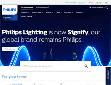 Tablet Screenshot of lighting.philips.co.uk