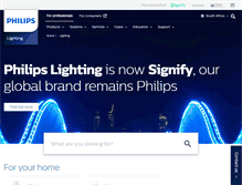 Tablet Screenshot of lighting.philips.co.za