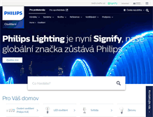 Tablet Screenshot of lighting.philips.cz