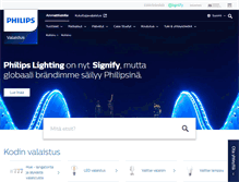 Tablet Screenshot of lighting.philips.fi