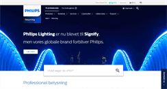 Desktop Screenshot of lighting.philips.dk