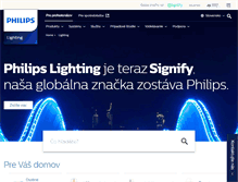 Tablet Screenshot of lighting.philips.sk