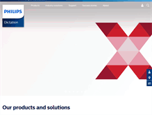 Tablet Screenshot of dictation.philips.com