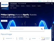 Tablet Screenshot of lighting.philips.com.ar