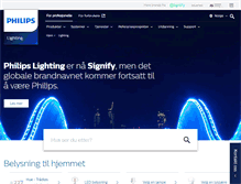 Tablet Screenshot of lighting.philips.no